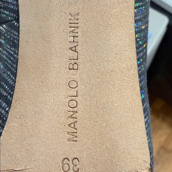 Manolo Blahnik Iridescent Glitter Pumps - Picture 7 of 7